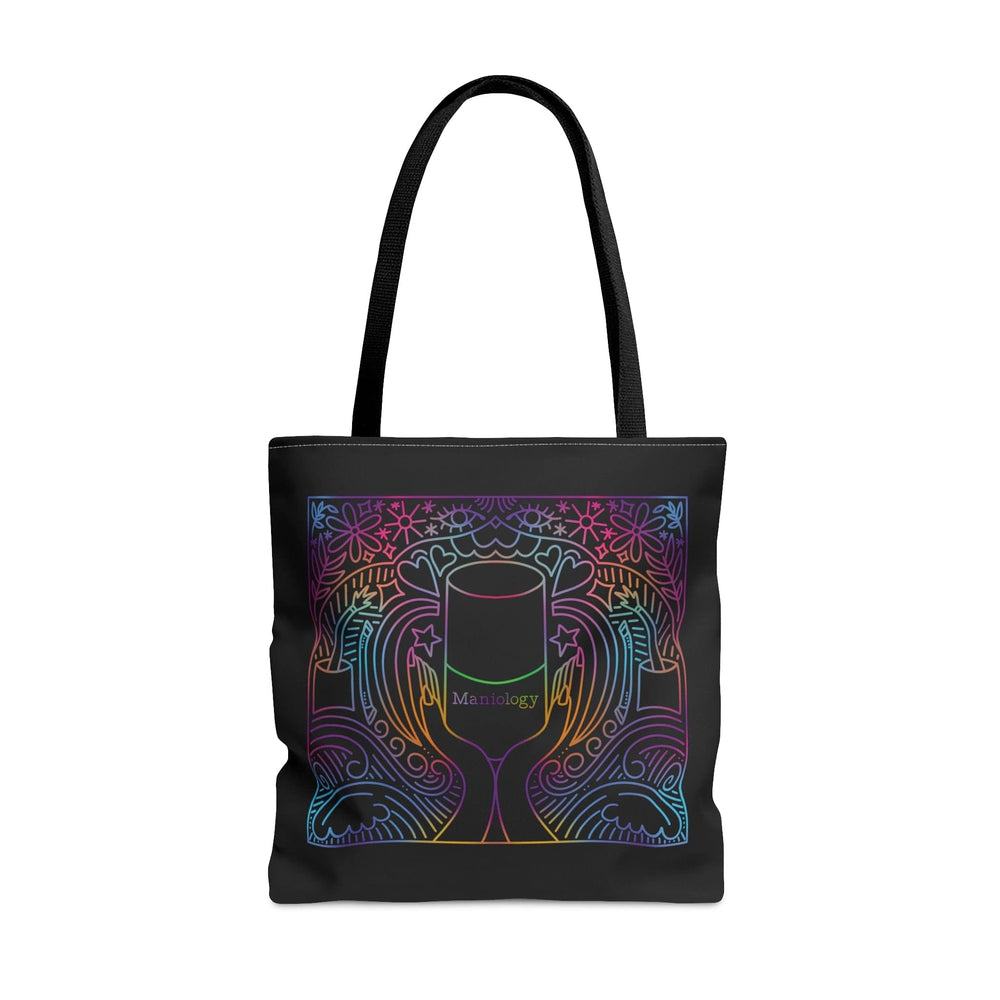 Maniology Rainbow Black Tote Bag