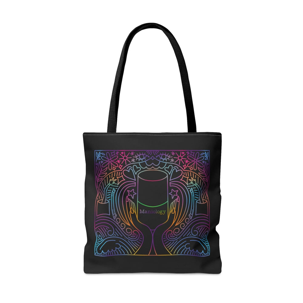 Maniology Rainbow Black Tote Bag