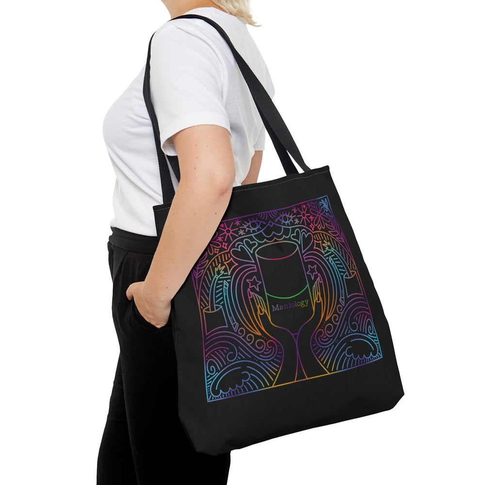 Maniology Rainbow Black Tote Bag