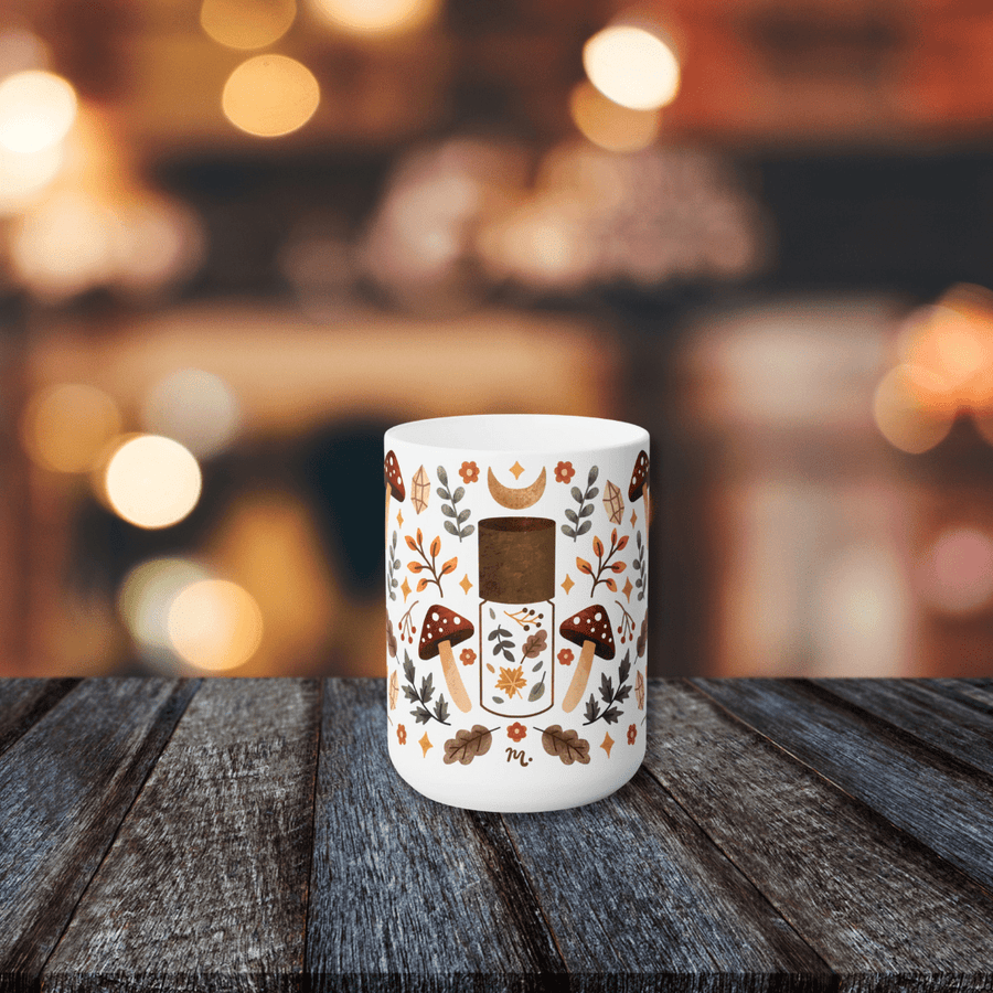 Mystic Garden Ceramic Coffee Mug 15oz