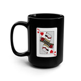 Nail Queen of Hearts Ceramic Coffee Black Mug 15oz