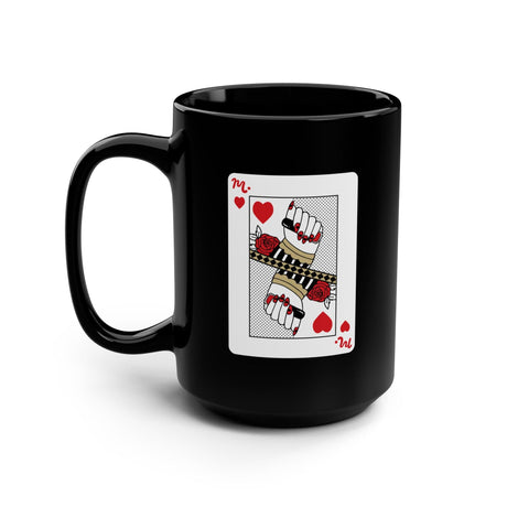 Nail Queen of Hearts Ceramic Coffee Black Mug 15oz