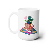 Plants, Books and Nails Ceramic Coffee Mug 15oz