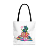 Plants, Books and Nails Tote Bag
