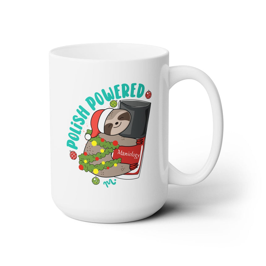 Polish Powered Sloth Ceramic Coffee Mug 15oz