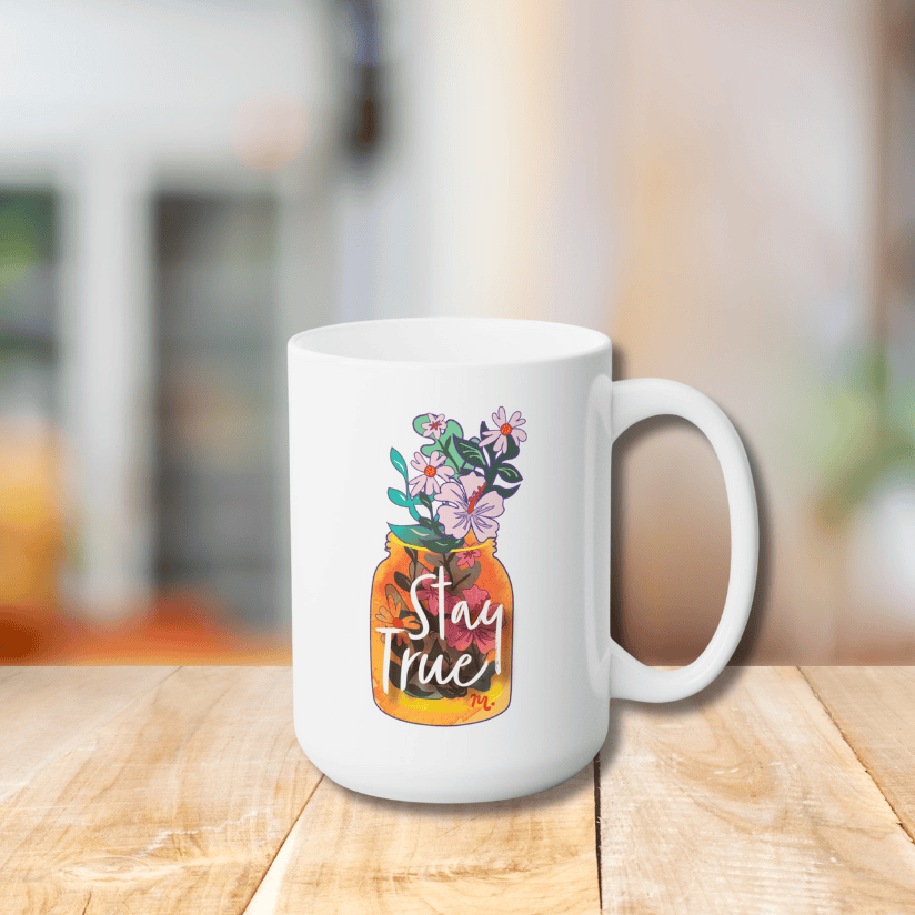 Stay True Ceramic Coffee Mug 15oz