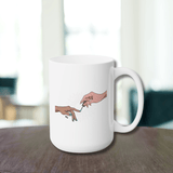 The Creation of Manicure Ceramic Coffee Mug 15oz