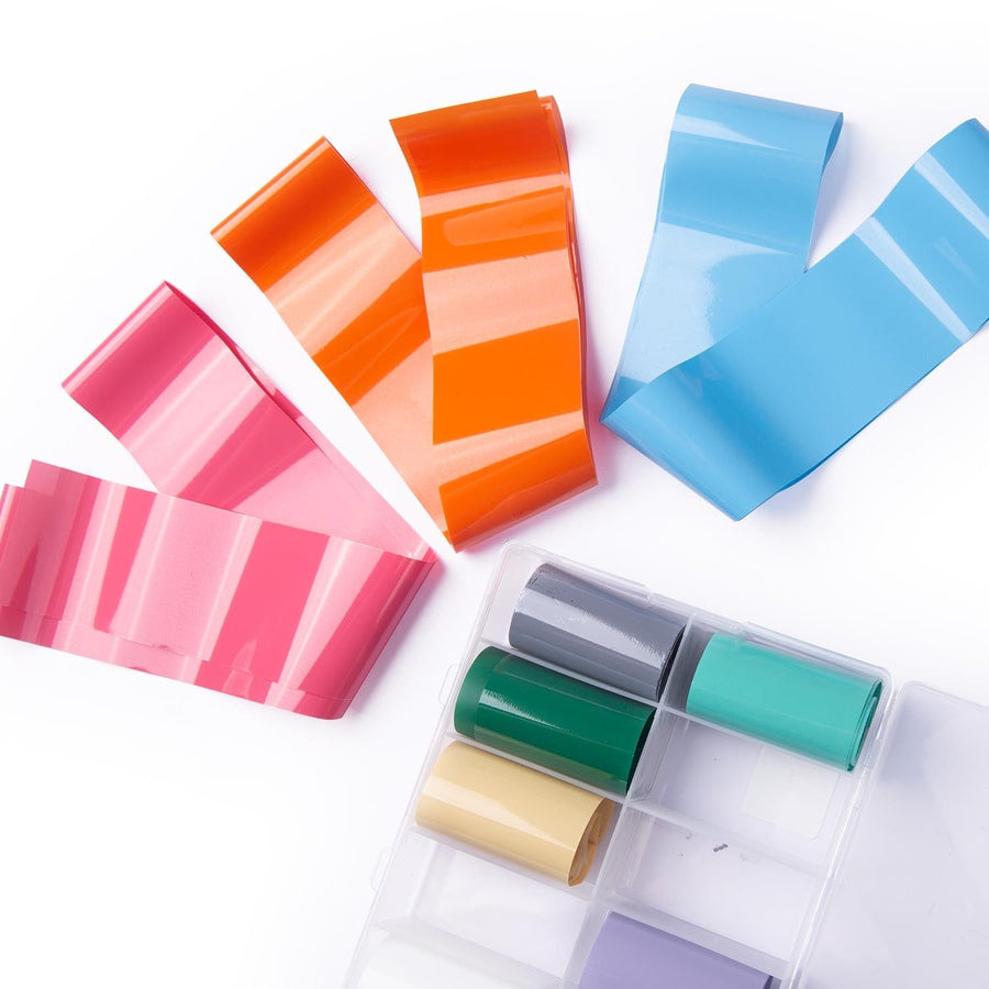 10pc Cream Colored Nail Art Foil Sheets Set