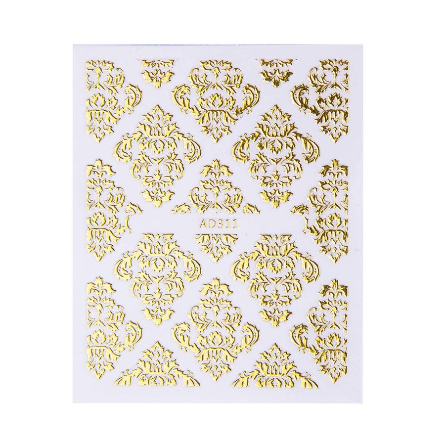 Crown foil set (Gold Foil Nail Art Set, Nail Art Decals Stickers Fragm