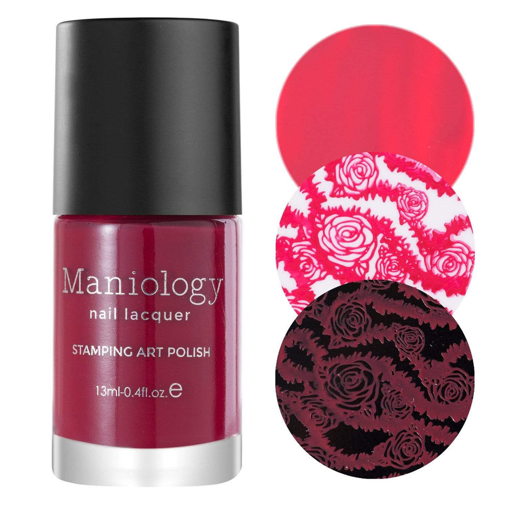  A Cranberry Red Stamping Polish from Autumn Blossom collection Maple (B301).