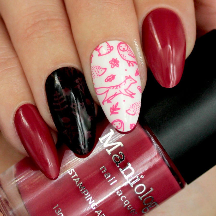Autumn Blossom: Maple (B301) Cranberry Red Stamping Polish