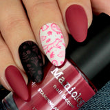 Autumn Blossom: Maple (B301) Cranberry Red Stamping Polish