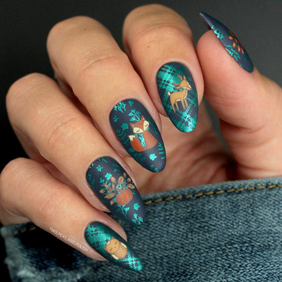 Autumn Furries (M333) - Nail Stamping Plate