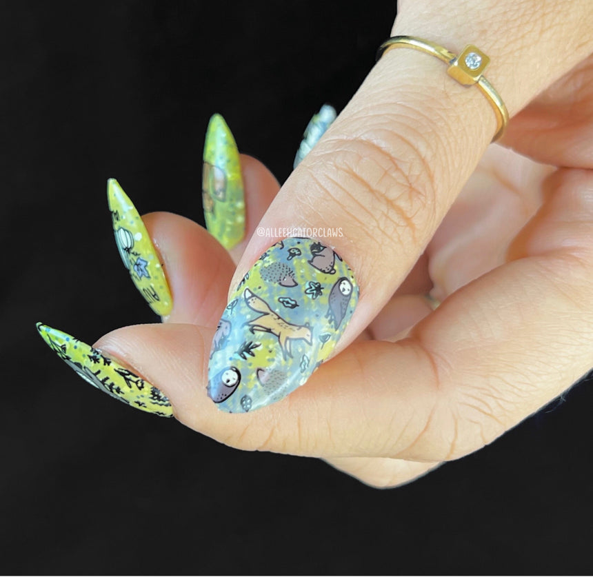 Autumn Furries (M333) - Nail Stamping Plate