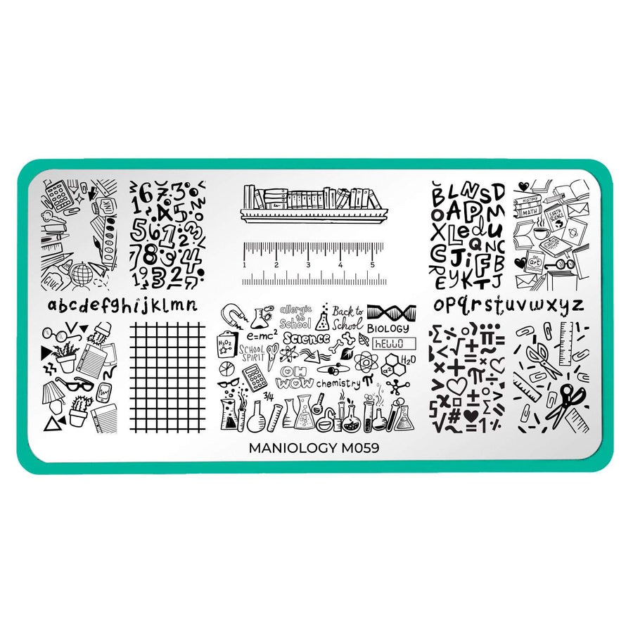 Notetaker Back to School Nail Stamping Plate