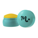A Big Gummy XL Round Opaque Yellow/Teal Nail Stamper with a 1.5 inch diameter stamping head by Maniology.