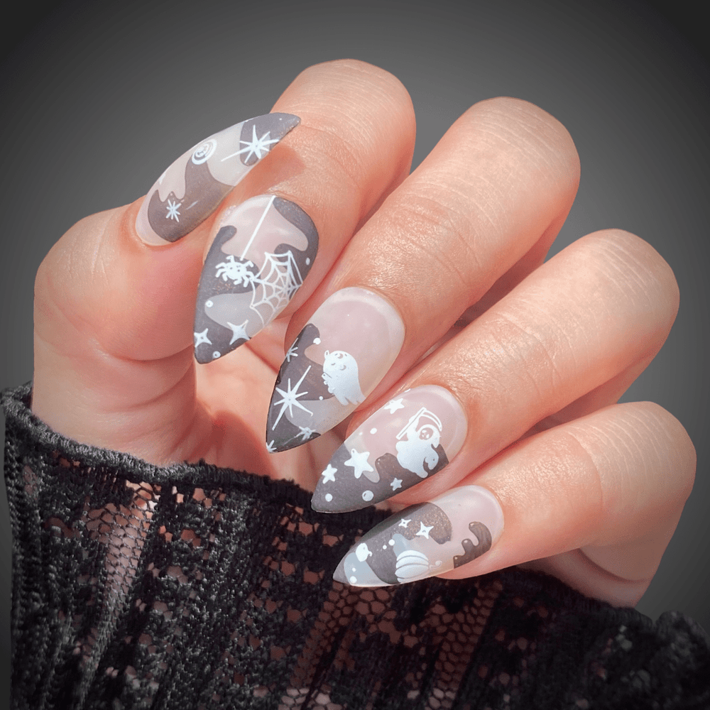 Boo-gie French (M304) - Nail Stamping Plate