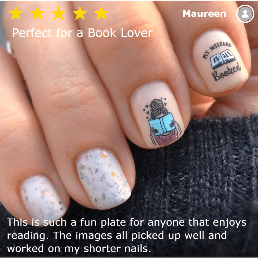 Bookworm: Books-Themed Nail Stamping Starter Kit