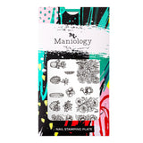 A nail art stamping plate full of flowers bouquet, succulents and cacti by Maniology (m067).