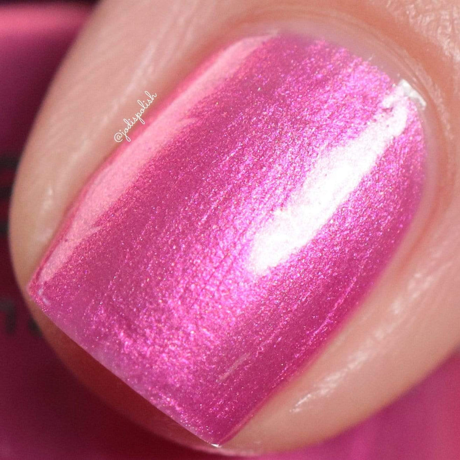 Candyland: Peppermint (B410) - Jelly Metallic Magenta Pink Stamping Polish