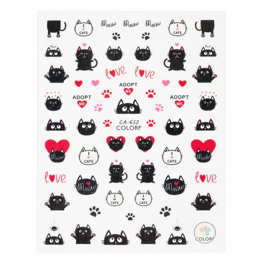 Cat's Meow (CA-652) - Nail Art Sticker Sheet
