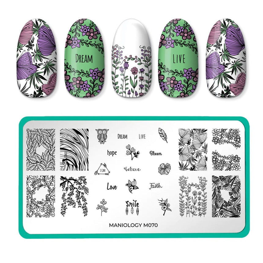Summer Breeze (m070) - Nail Stamping Plate