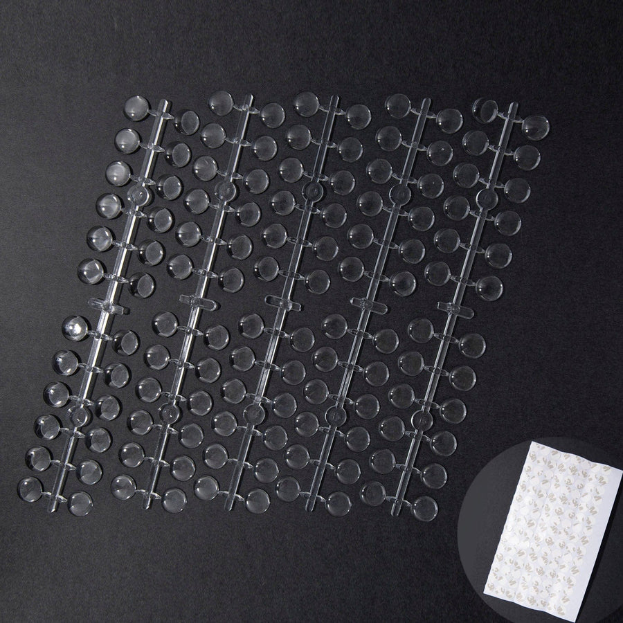 Clear ﻿Self-Adhesive Nail Polish Swatch Dots - Set of 120﻿﻿