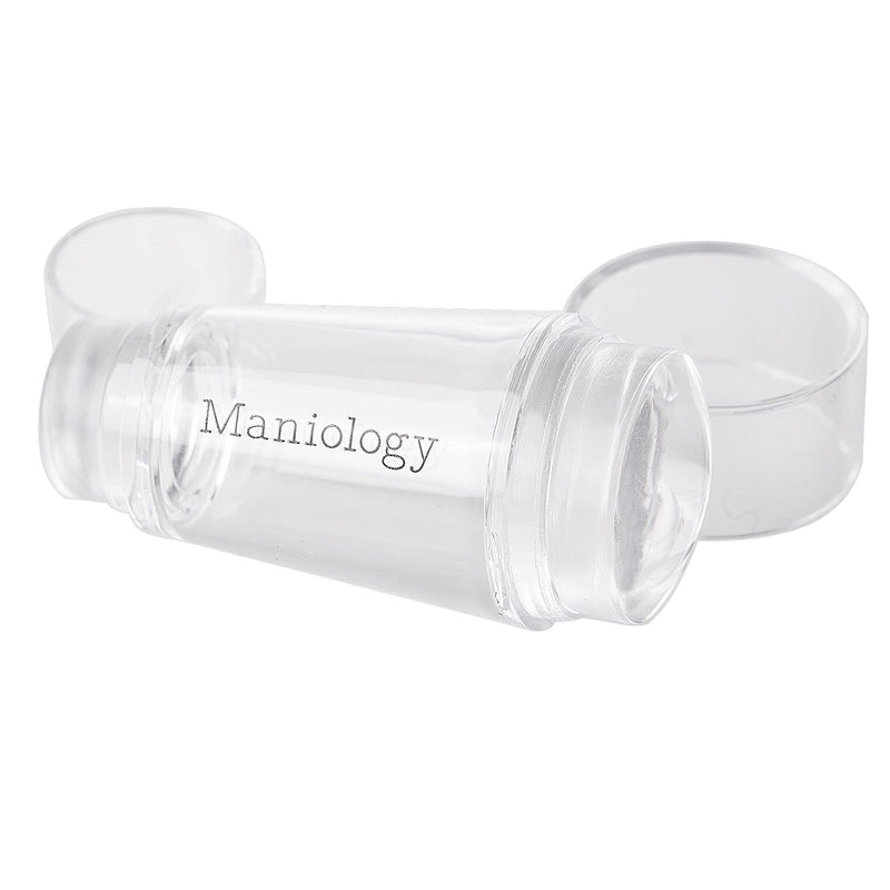 Maniology Exclusive 2in1 Pencil Stamper & Clean-Up Brush with Extra Replacement Silicone Nail Stamping Head - Dual-Ended Long Handle Easy DIY Nail
