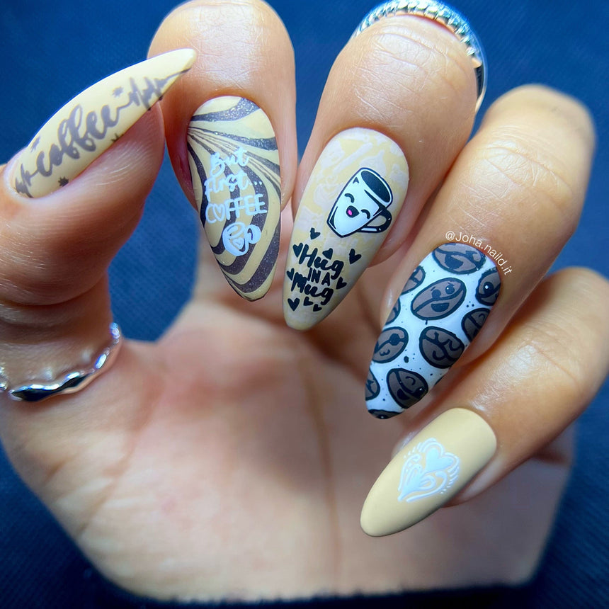 Coffee Lovers Only (M288) - Nail Stamping Plate