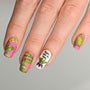 A manicured hand with plants and leaves design by Manilogy (m095).