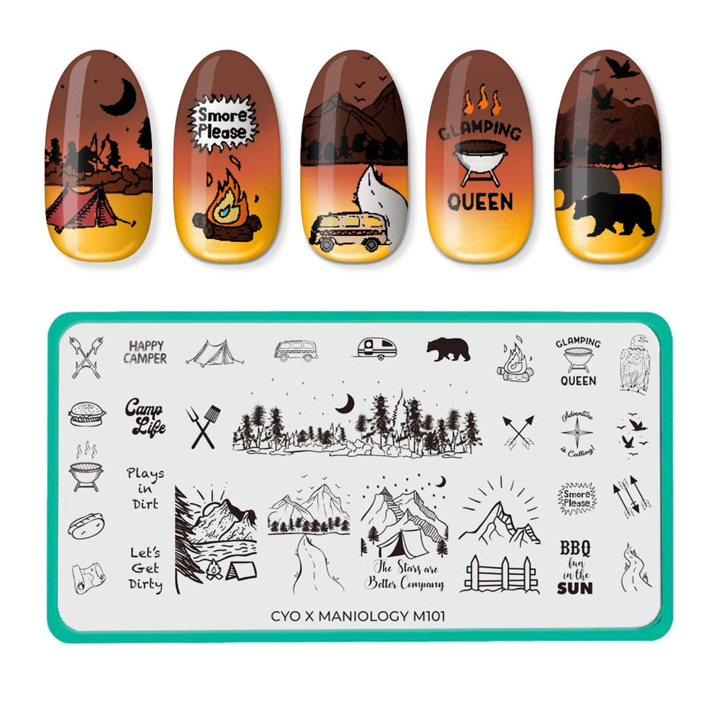CYO Design Contest: Happy Camper (m101) - Nail Stamping Plate