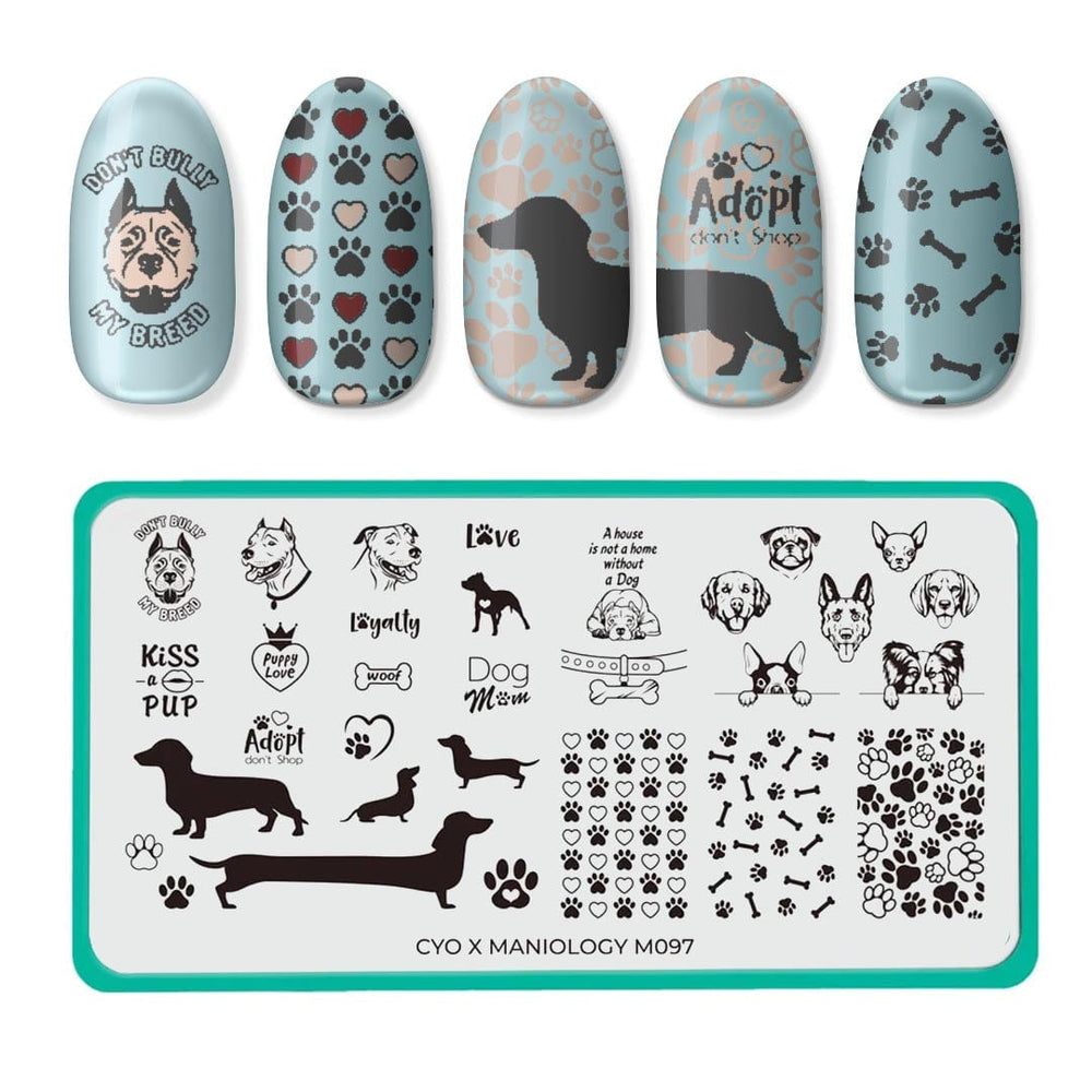 CYO Design Contest: Puppy Love (m097) - Nail Stamping Plate