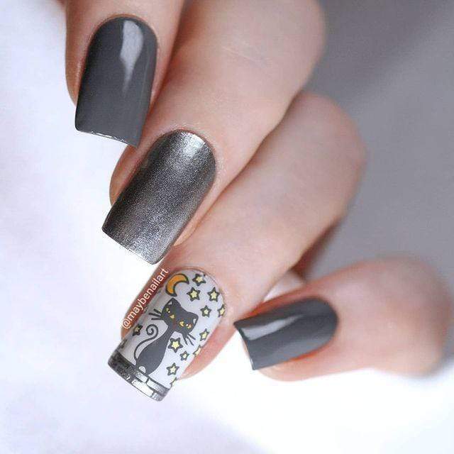 Dark Gray Nail Art Stamping Polish | Maniology