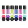 6pc set of creamy, pastel-colored Electro Glo Collection stamping polishes by Maniology.