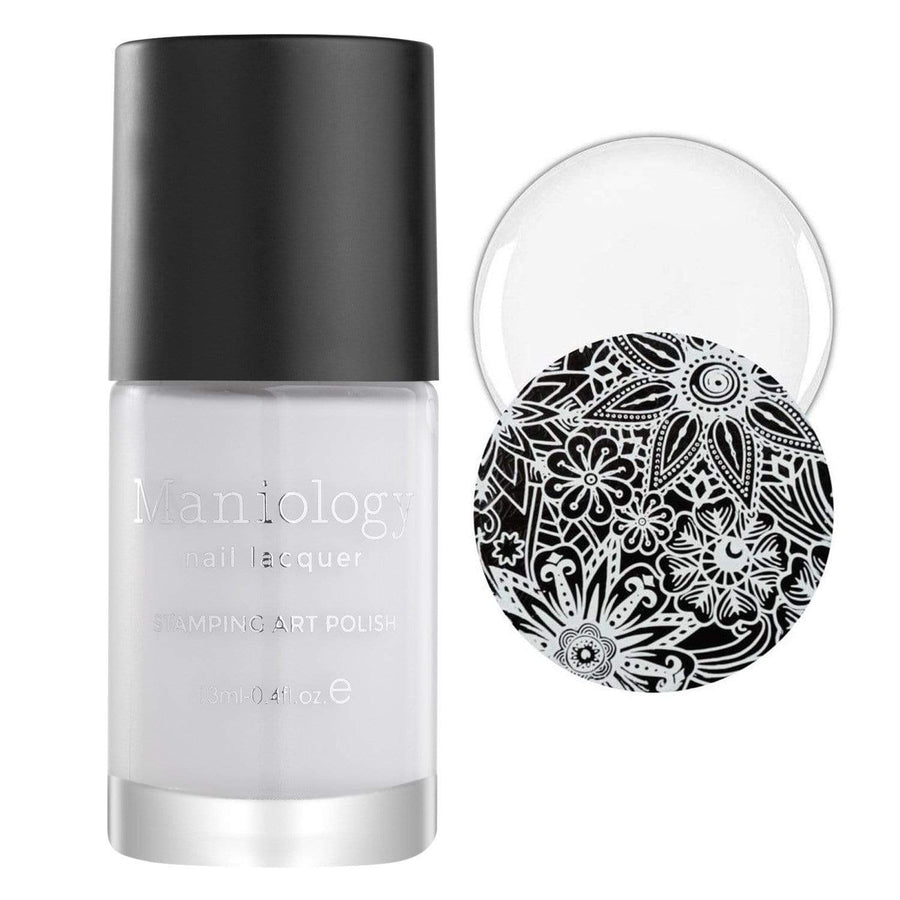 A White Stamping Polish from the Essentials Primary collection: Bam by Maniology.