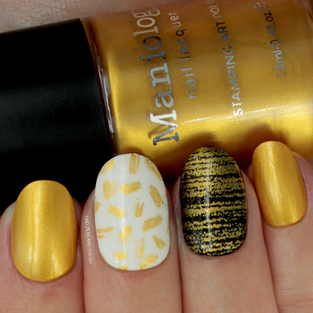 Essentials Primary Collection:  Heart of Gold (B187) Warm Metallic Gold Stamping Polish
