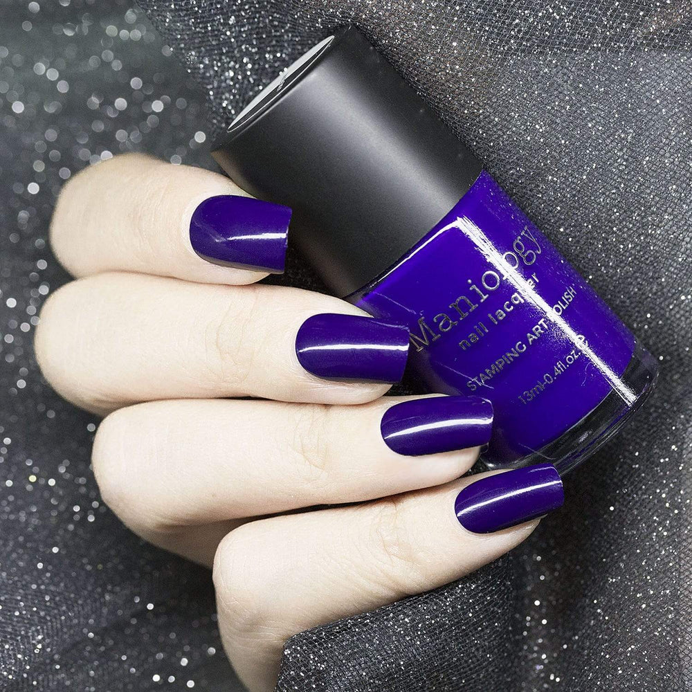 Dark Blue Nail Polish With Sparkle Nails by Lillyxxxx