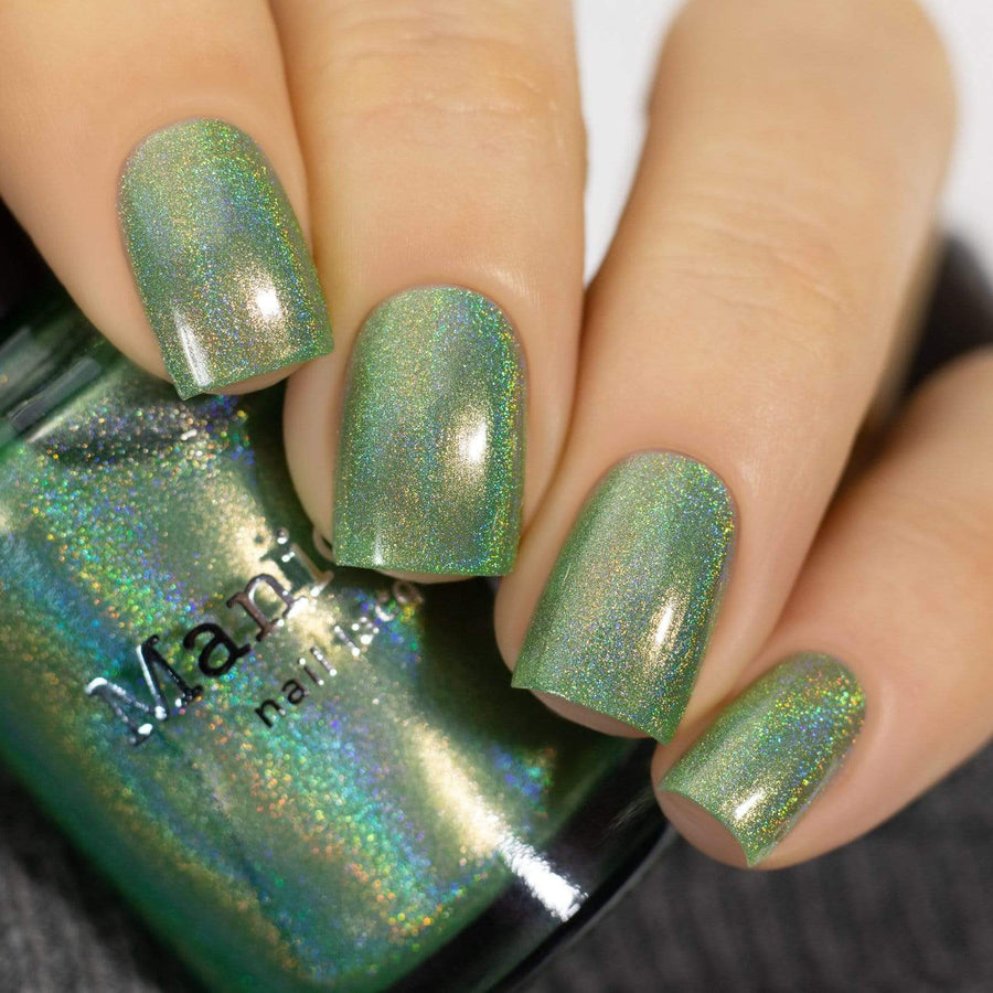 Fairy Tales: Clover (P111) Green Pearl Holographic Nail Polish