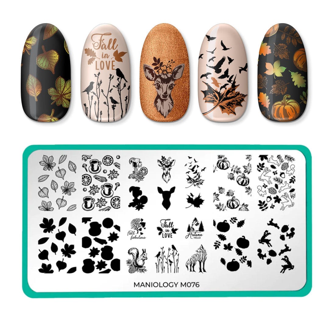 Cozy Campsite Fall Layers Nail Stamping Plate | Maniology