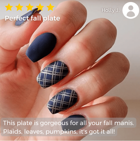 Fall Occasions: Autumn Wishes (m164) - Nail Stamping Plate