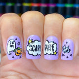 Fall Occasions: Scary Cute (m253) - Nail Stamping Plate