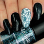 Flicker (B447) - Dark Teal Stamping Polish with Holographic Glitters