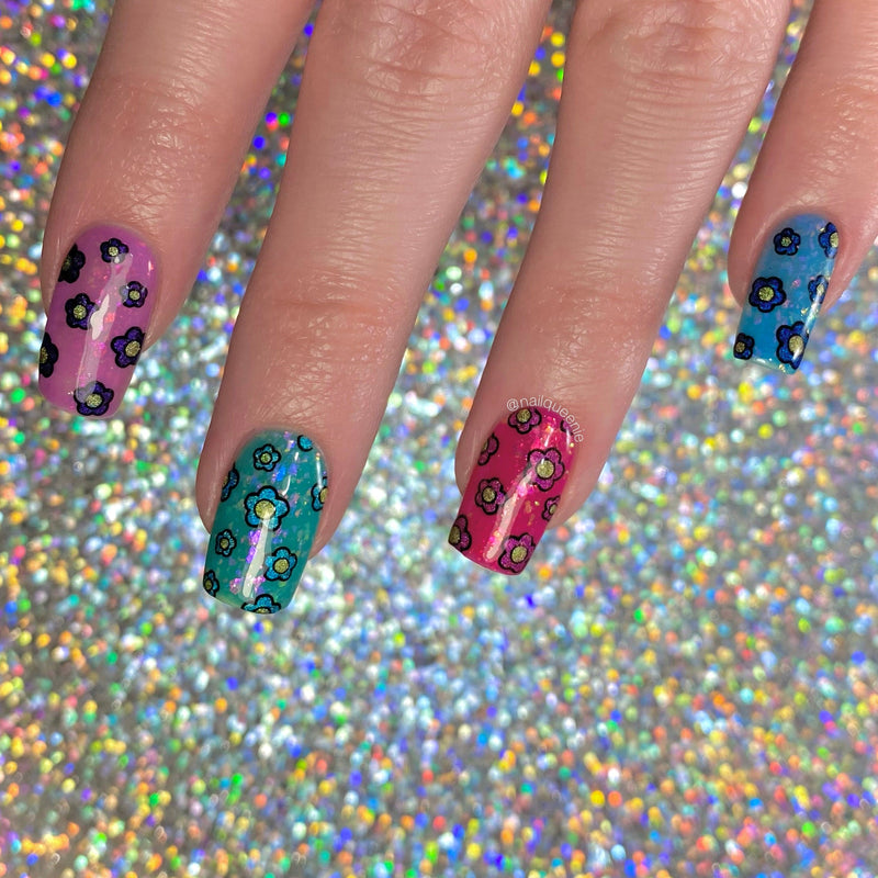 Hyper Floral Flashback Nail Stamping Plate | Maniology