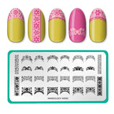 Floral French (M350) - Nail Stamping Plate