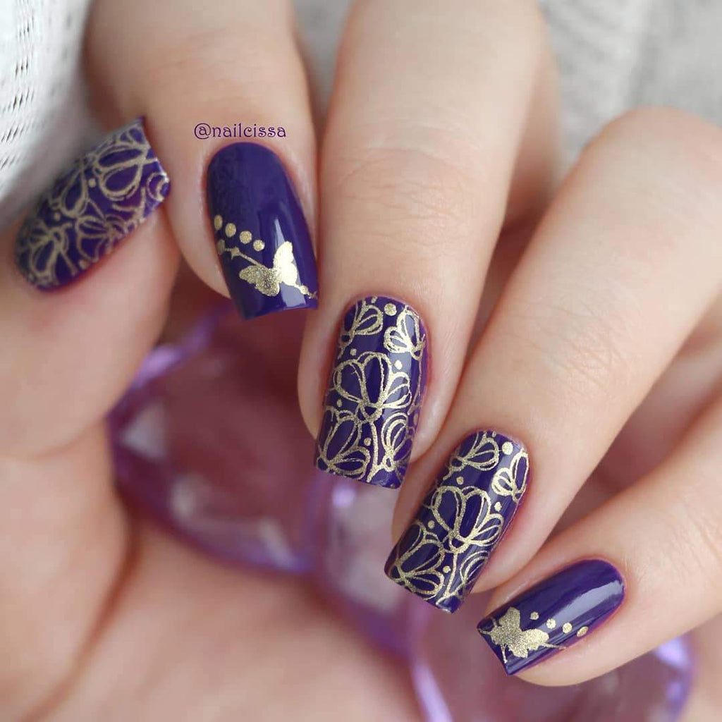 Flower Angel Butterfly Wings Nail Stamping Plate | Maniology