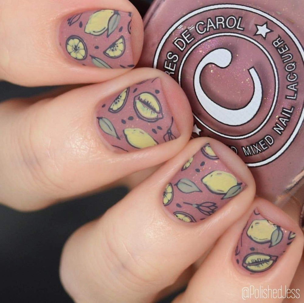 Fruit Deco Layers: Fresh Squeeze (m028) - Nail Stamping Plate