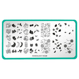 A nail stamping plate with layered fruit designs for a ripe pop of color by Maniology (m028).