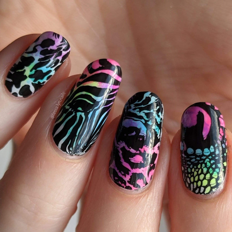 Wild About You 6 nail stamping plate, available exclusively at  .