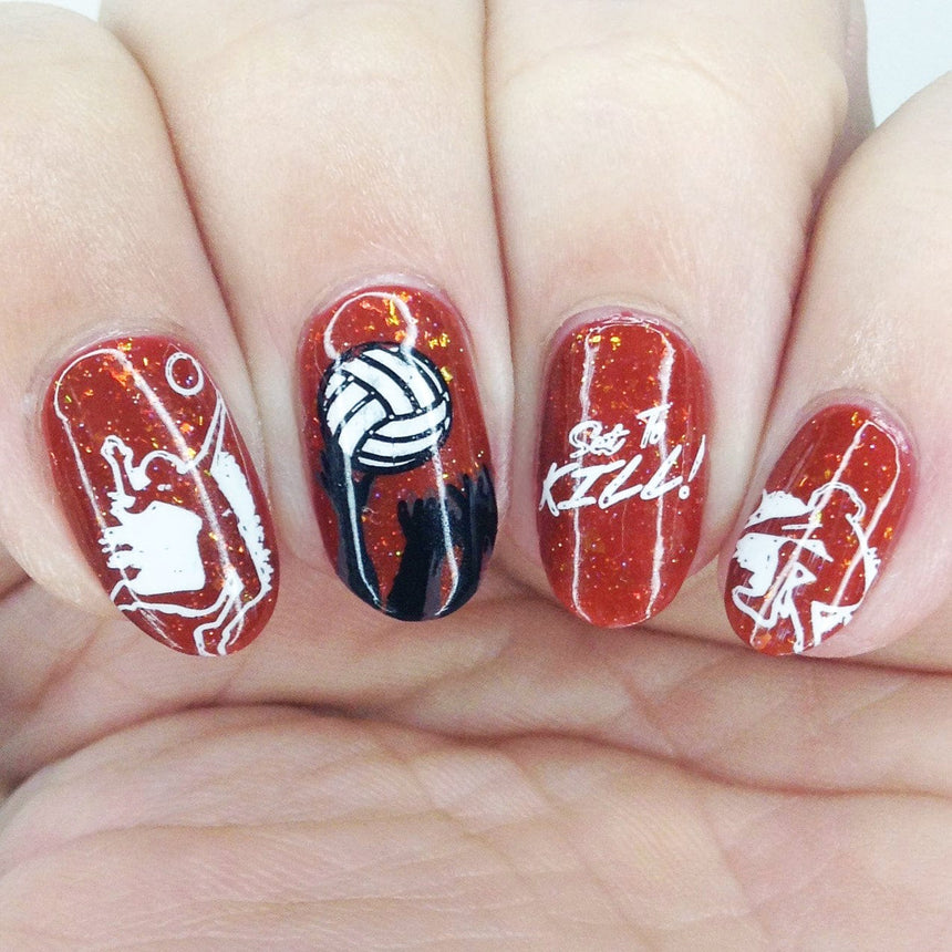 Game On: Spike It (M308) - Nail Stamping Plate