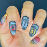 Game On: Spike It (M308) - Nail Stamping Plate